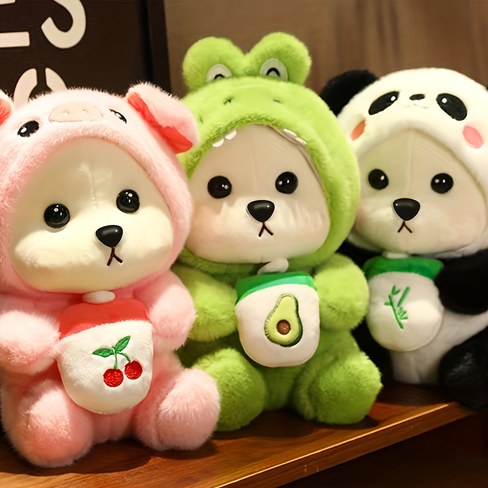 Adorable Plush Teddy Bear Set in Unicorn, Dinosaur, & Panda Costumes