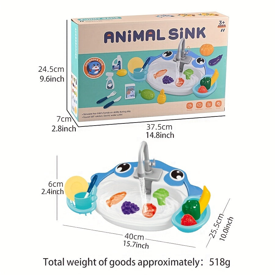 Cartoon Animal Themed Interactive Play Kitchen Sink Toy - Educational Parent-Child Interactive Playset - Cyprus