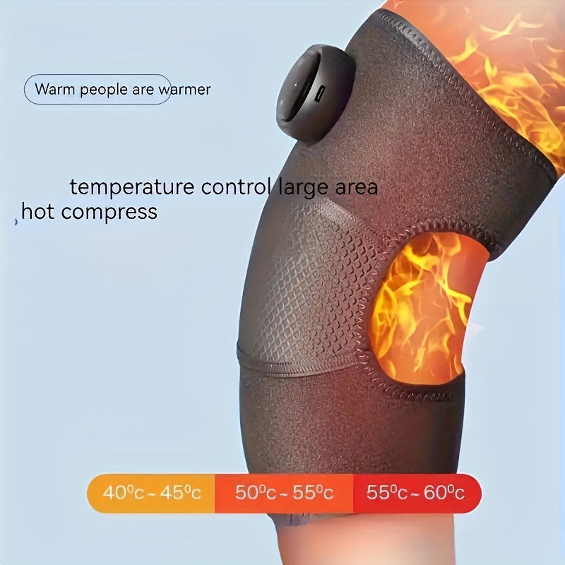 Heated Knee Shoulder Brace 3-In-1 Wrap & Pad - Adjustable Modes - Relax Leg Warmers - Cyprus