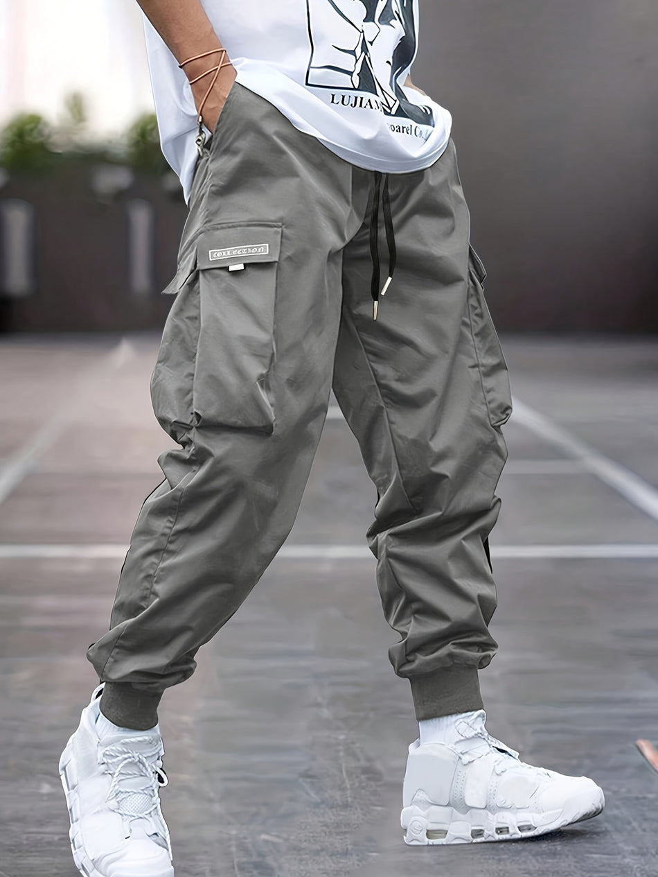 Casual Men's Cargo Pants with Handy Pockets for Spring & Autumn