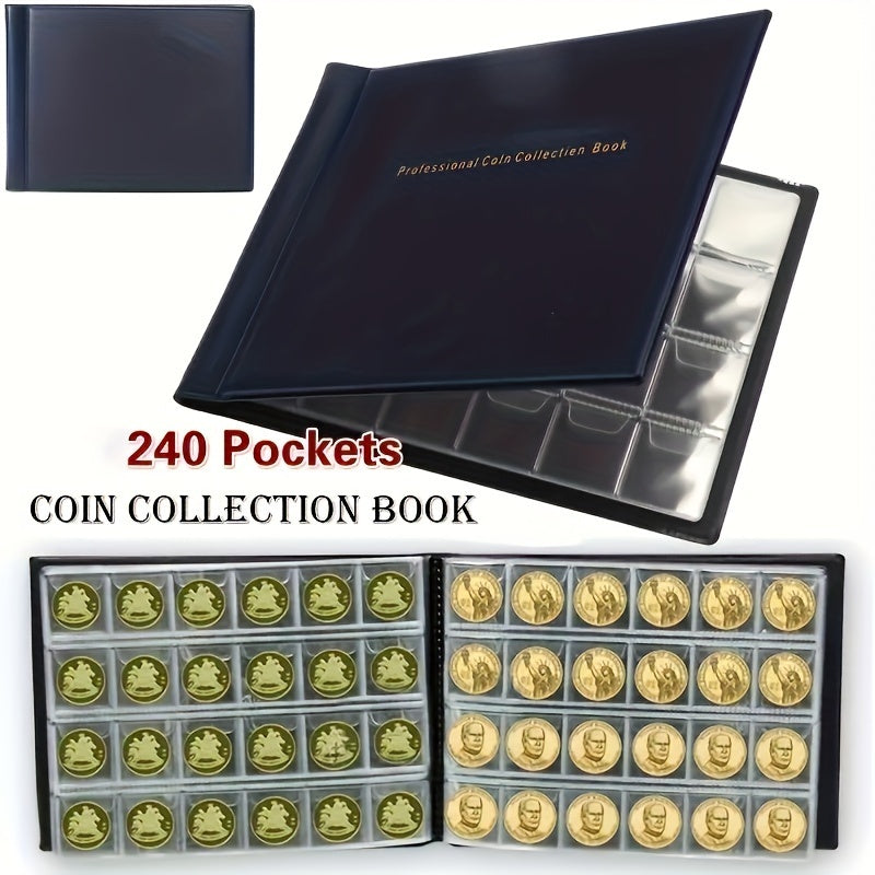 240-Card Slotted Coin Collection Book for Commemorative and Copper Coins - Cyprus