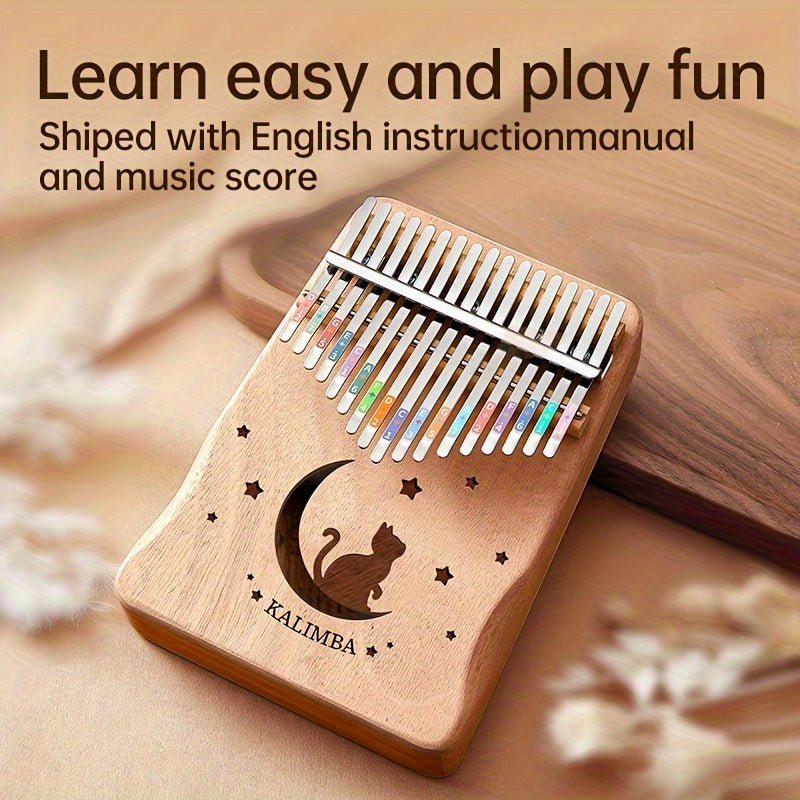 JEG 17-Key Kalimba Thumb Piano - Perfect for Beginners With Instruction Manual & Music Score