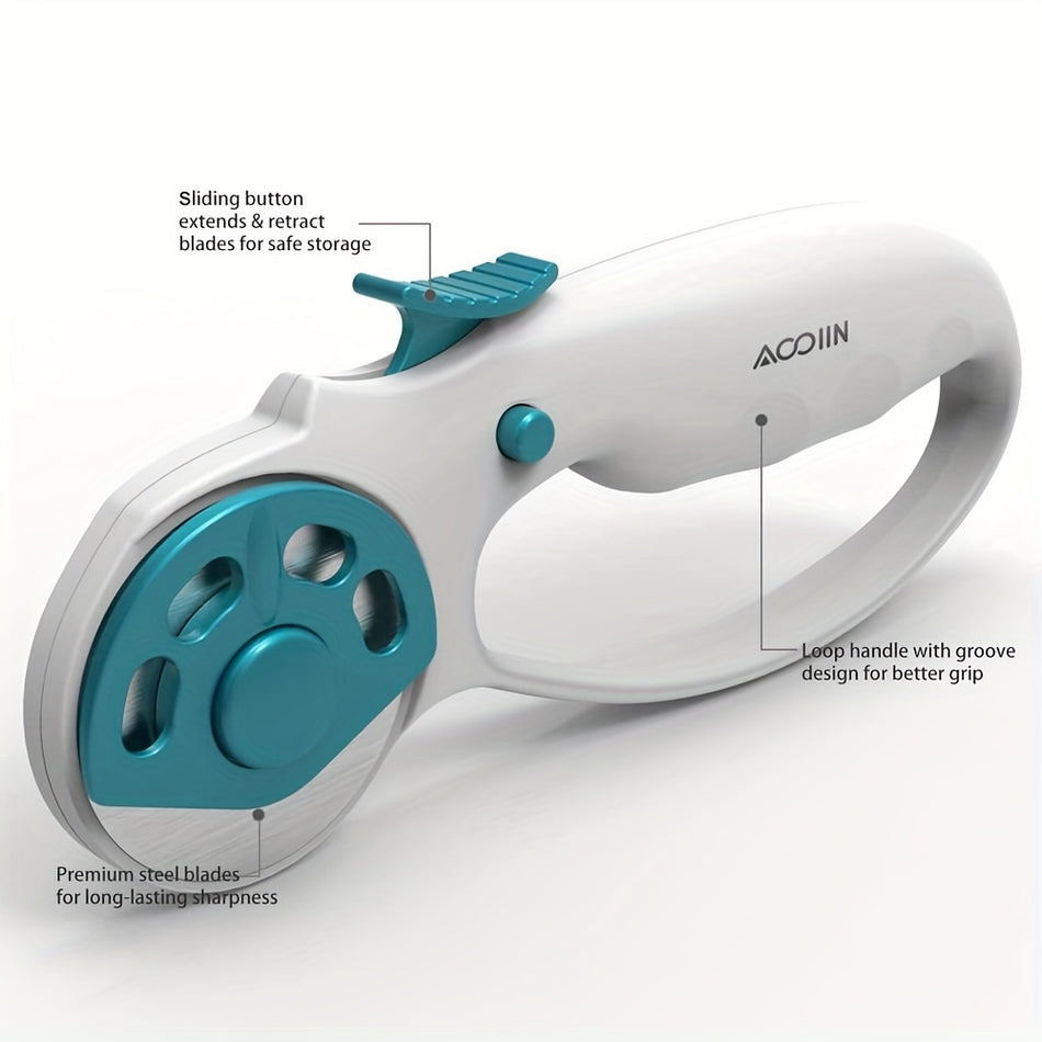 Rotary Cutter For Fabric With Replacement Blades - Cyprus