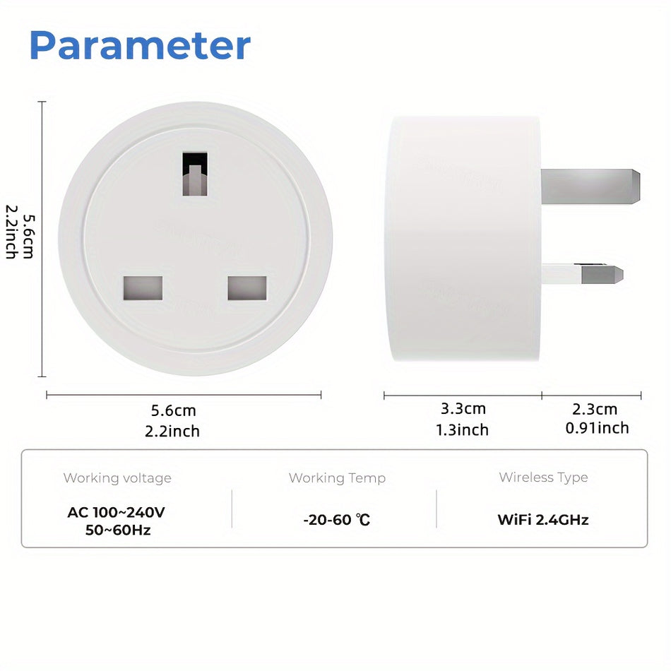 Smart Plug Wifi Socket με οθόνη Power & Voice Control - Κύπρο