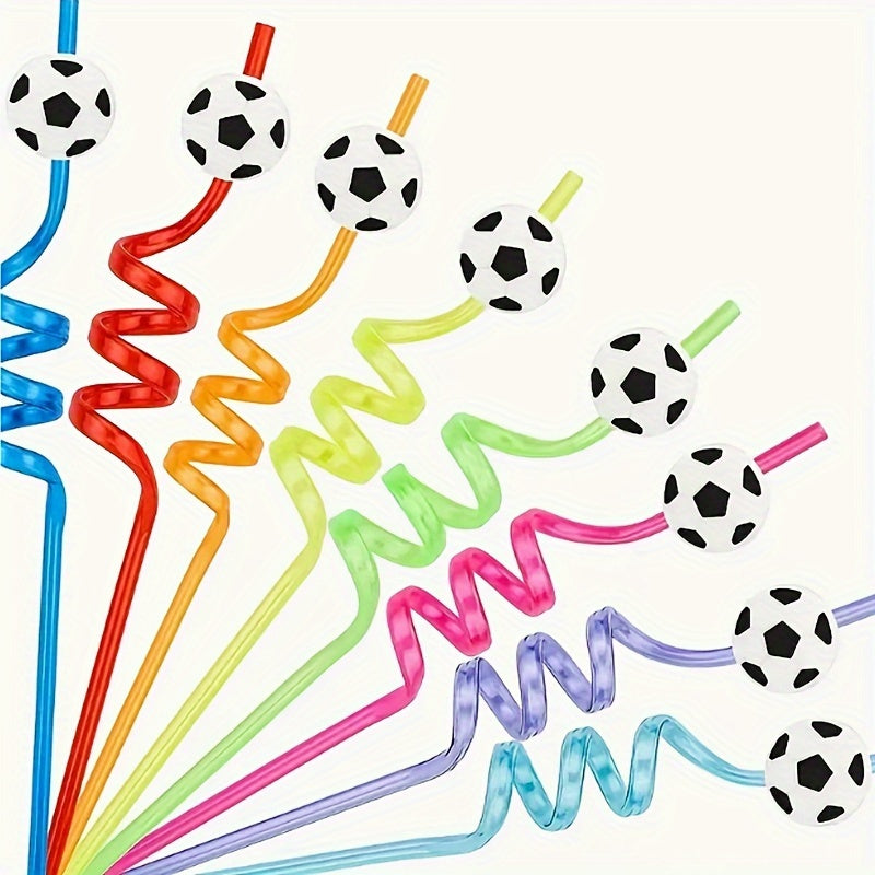 Football Party Straws - Colourful Soccer-Themed Drinkware for Celebrations - Cyprus