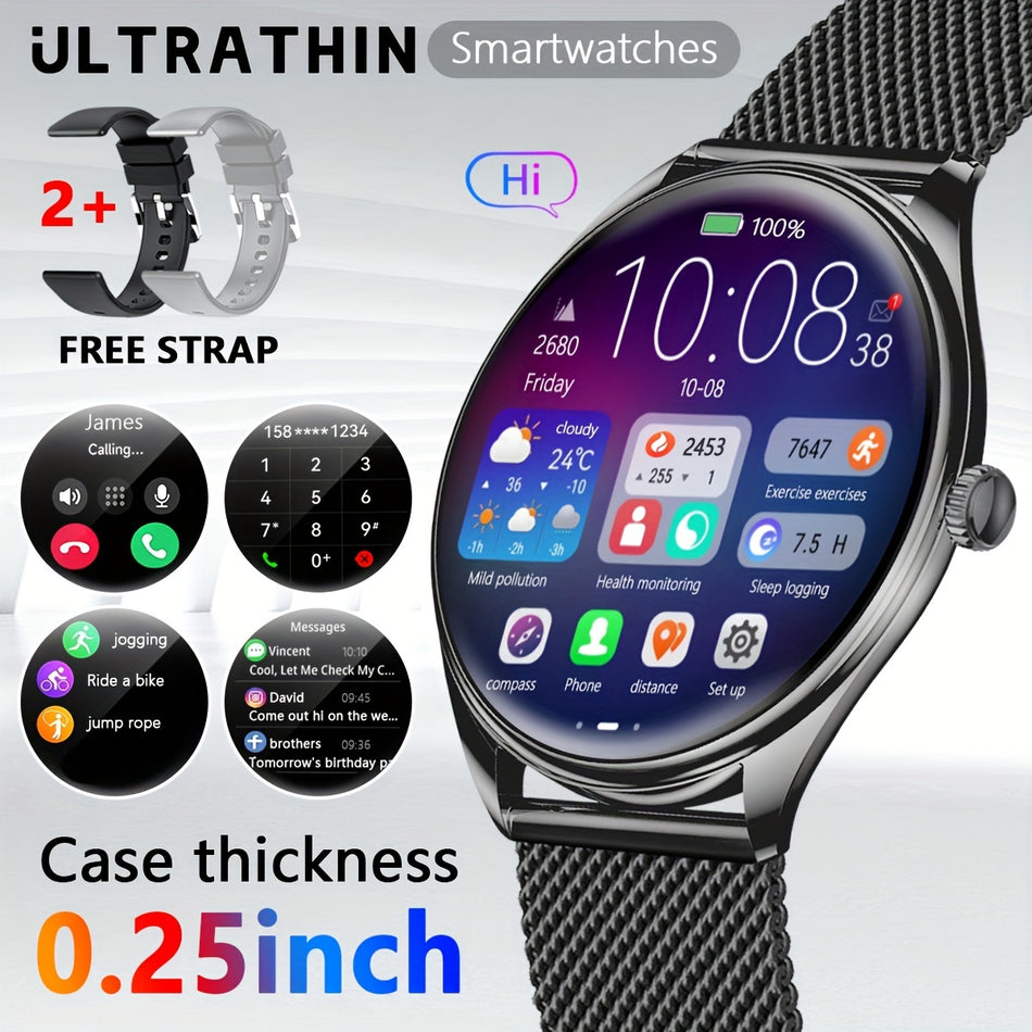 Hailiases Ultra Thin Smartwatch - Fitness Activity Tracker. 🌟 Make/Answer Calls, 100+ Exercise Modes - Cyprus