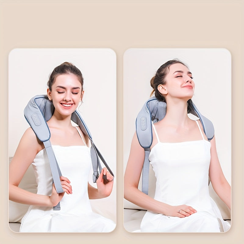 Cordless Shiatsu Massager Shawl with Heat - Ideal Holiday Gift - Cyprus