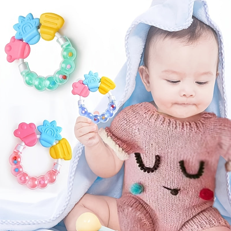 Panlynner Baby Bite Μουσική Molar Stick Teether Bell Baby Rattle Silicone Teether Rattle Teether - Τέλειο δώρο μωρών για τα Χριστούγεννα, την Ημέρα των Απόκριων και των Ευχαριστιών 🎁